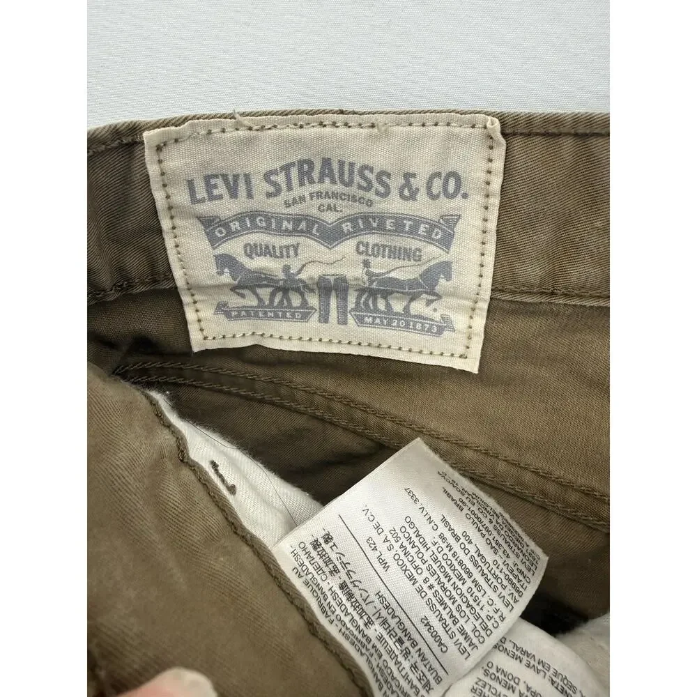 Levi’s 514 Straight Leg Mens White Tab Khaki Pants Size 32x30